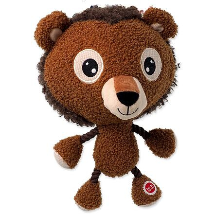 Hračka DF Big head lev plyšový pískací 30cm