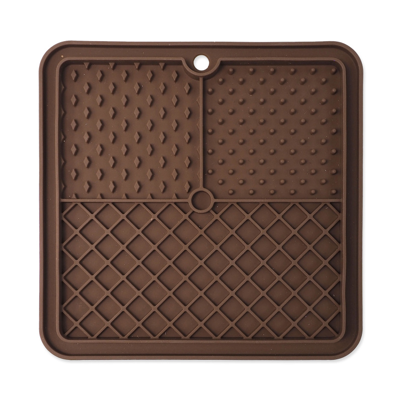 Podložka EP Lick&Snack lízací čtverec hnědý 20x20cm