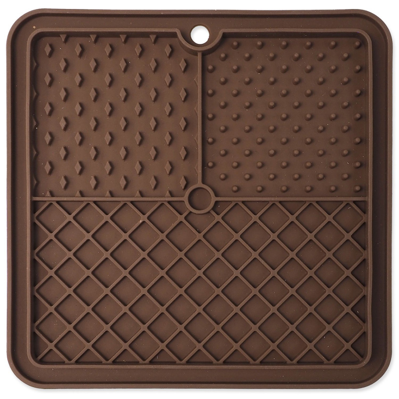 Podložka EP Lick&Snack lízací čtverec hnědý 20x20cm