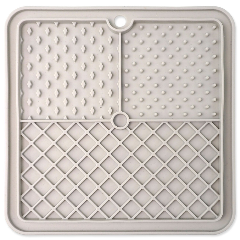 Podložka EP Lick&Snack lízací čtverec světle šedý 20x20cm