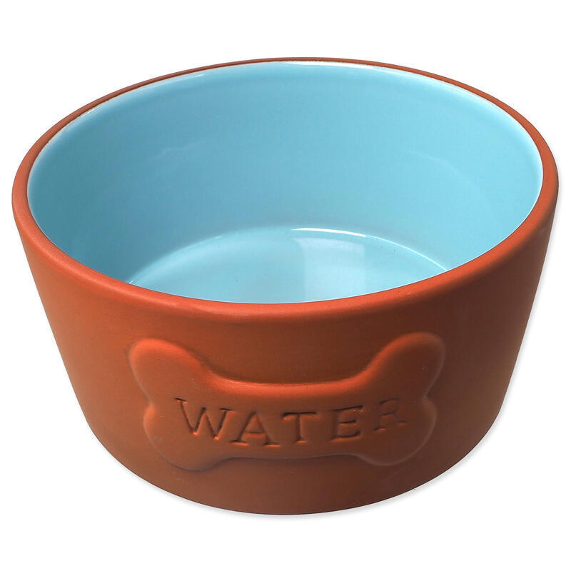 Miska DF keramická cihlová/modrá WATER 16,5x8cm, 750ml
