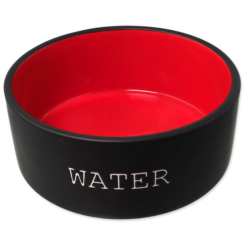 Miska DF keramická černá/červená WATER 16x6,5cm, 850ml