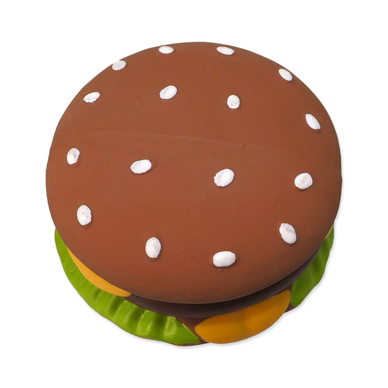 Hračka DF Latex hamburger se zvukem 8cm