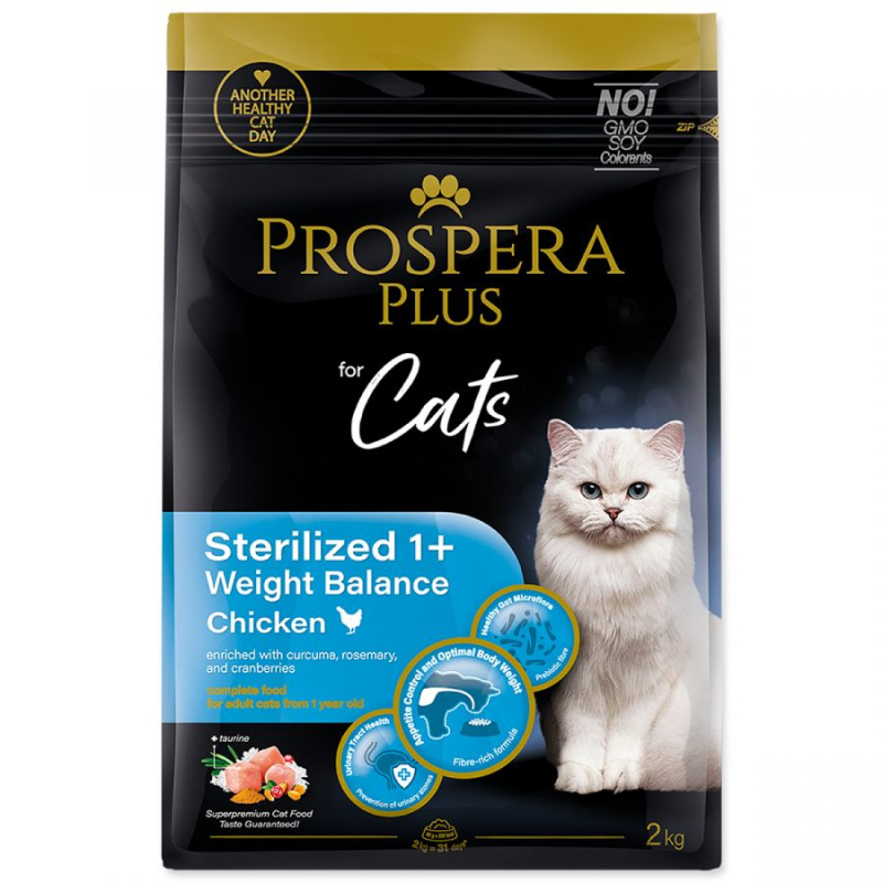 Krmivo Prospera Plus Sterilized 1+ Chicken Weight Balance 2kg