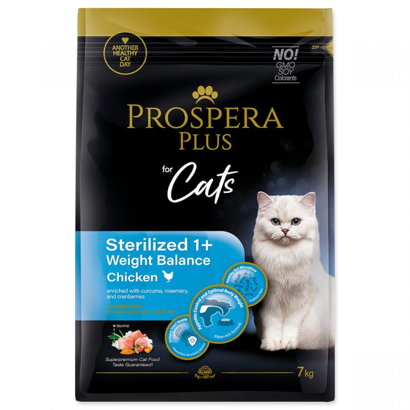 Krmivo Prospera Plus Sterilized 1+ Chicken Weight Balance 7kg