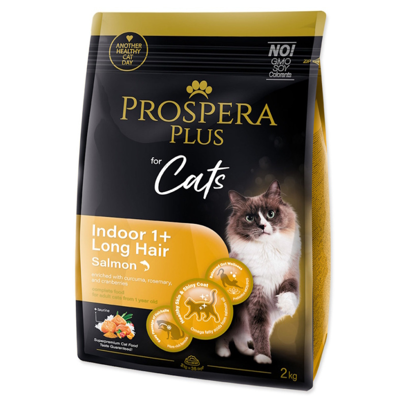 Krmivo Prospera Plus Indoor 1+ Salmon Long Hair 2kg