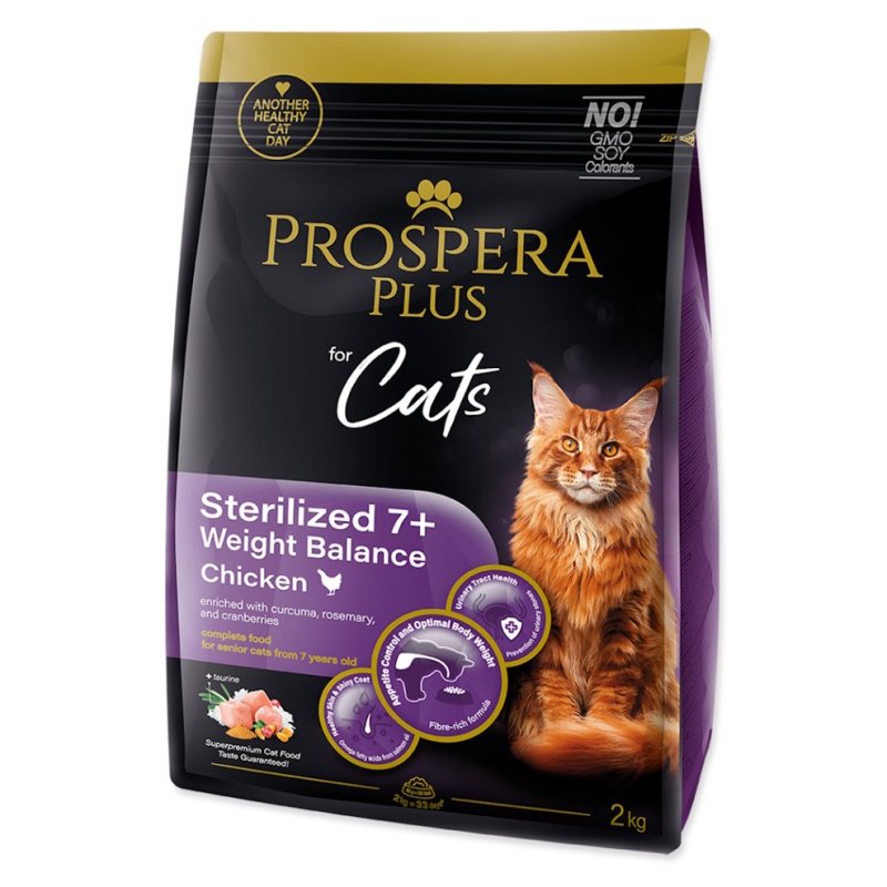Krmivo Prospera Plus Sterilized 7+ Chicken Weight Balance 2kg