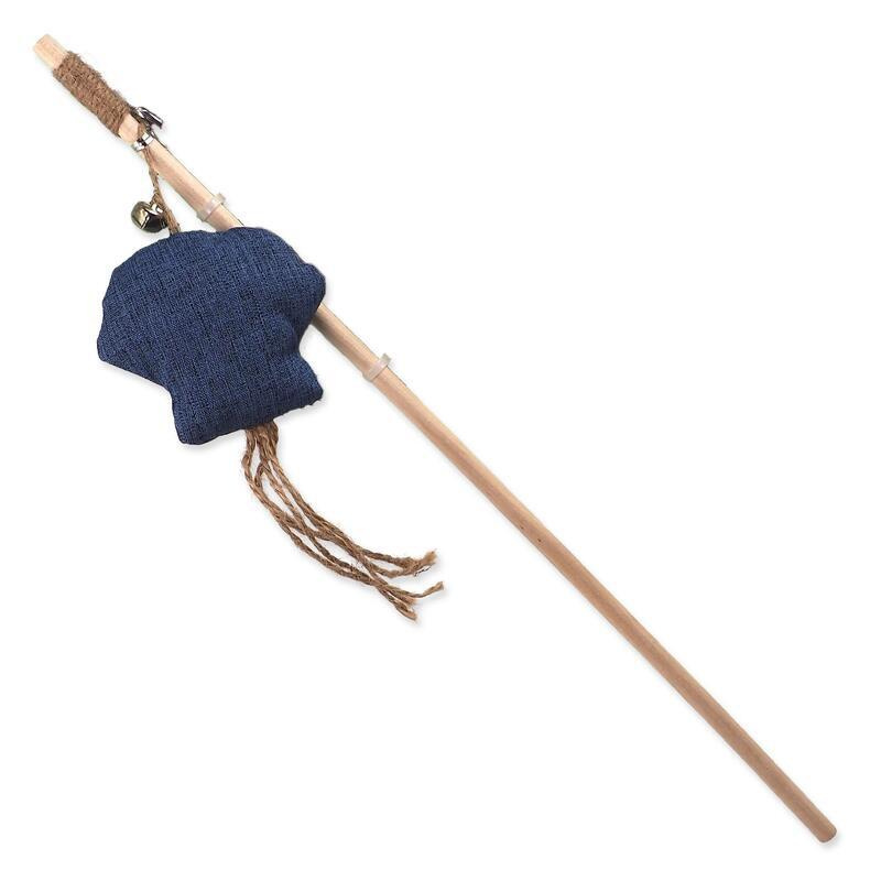 Hračka MC Natural Fun šidítko medúza s rolničkou a šantou kočičí modrá 40cm