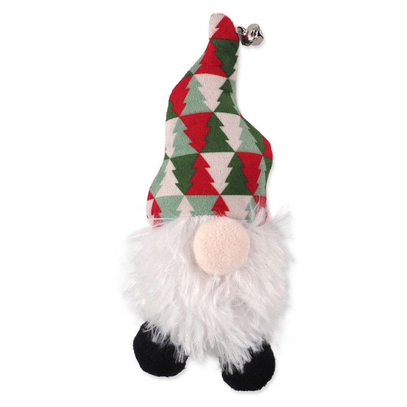 Hračka Magic Cat Winter Tale trpaslík se šantou čepice zeleno-červená 15cm