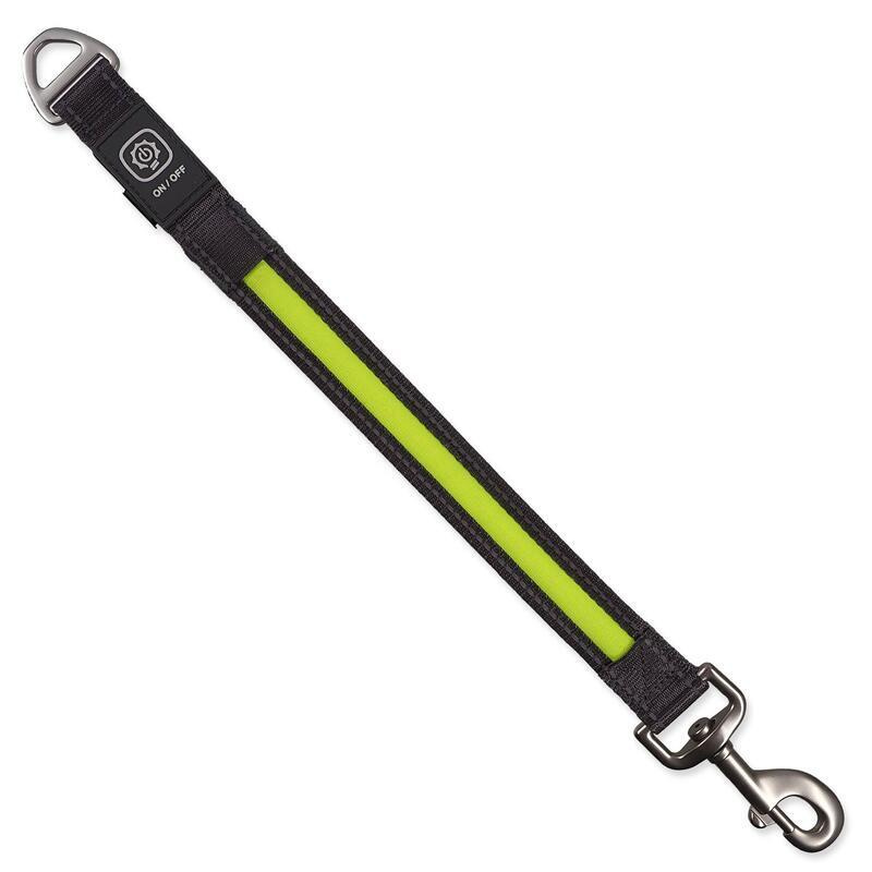 Vodítko Dog Fantasy USB LED nylonový přepínací svítící zelené 2,5x39cm