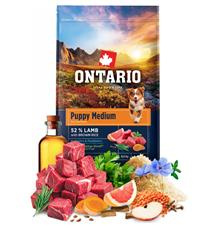 Krmivo Ontario Puppy Medium Lamb & Brown Rice 6,5kg