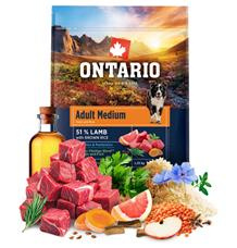 Krmivo Ontario Adult Medium Lamb & Brown Rice 2,25kg