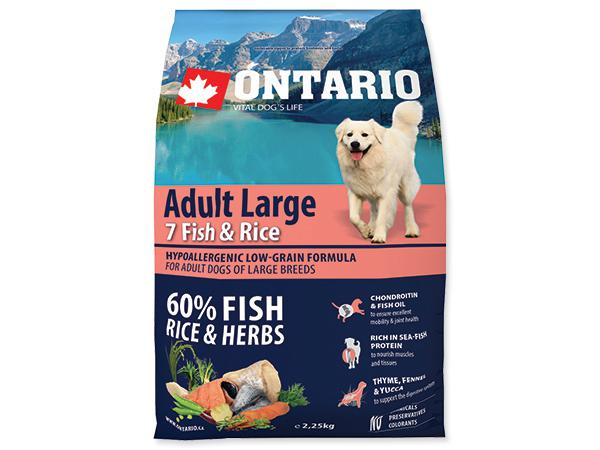 Krmivo Ontario Adult Large Fish & Brown Rice 12kg