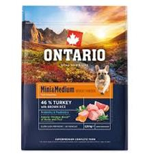 Krmivo Ontario Mini & Medium Weight Control Turkey & Brown Rice 6,5kg