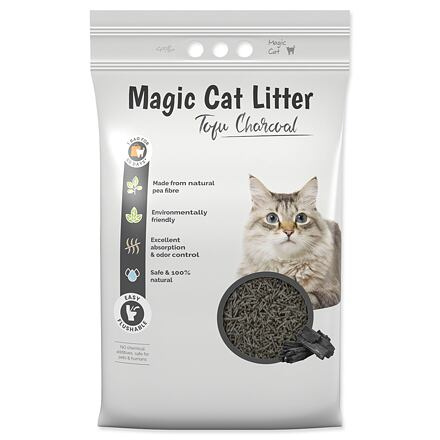 Stelivo Magic Litter Tofu dřevěné úhlí 5,4kg/12l