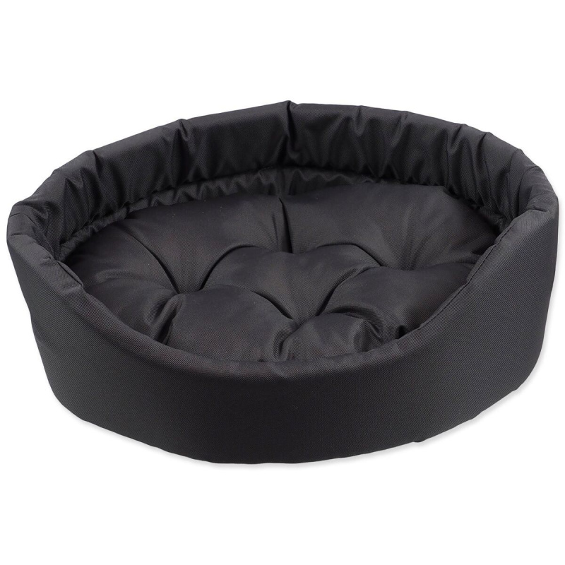 Pelech Dog Fantasy oval s polštářem šedý 100x87x22cm