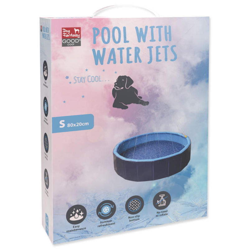 Bazének Dog Fantasy s vodními tryskami 80x20xm