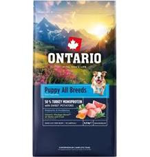 Krmivo Ontario Puppy & Junior All Breeds Monoprotein Turkey & Sweet Potatoes 0,75kg