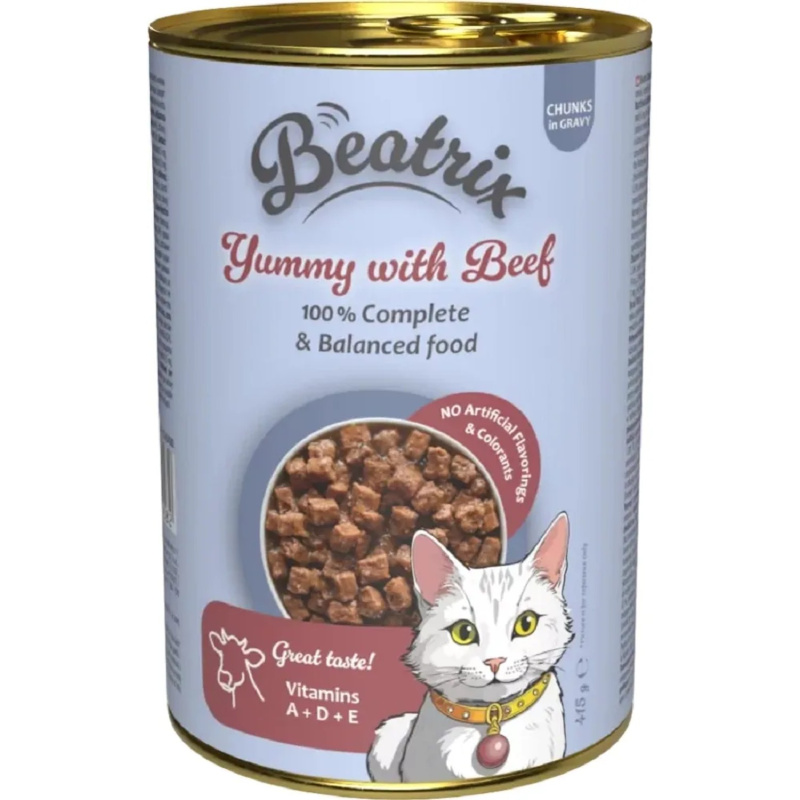 Konzerva Beatrix Adult s hovězím 415g