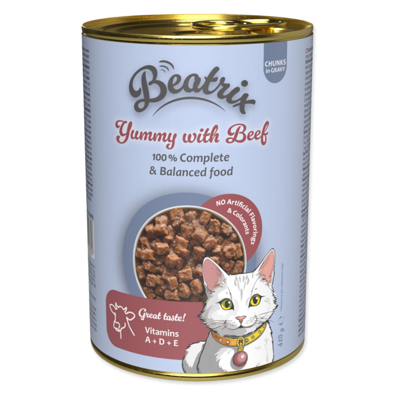 Konzerva Beatrix Adult s hovězím 415g