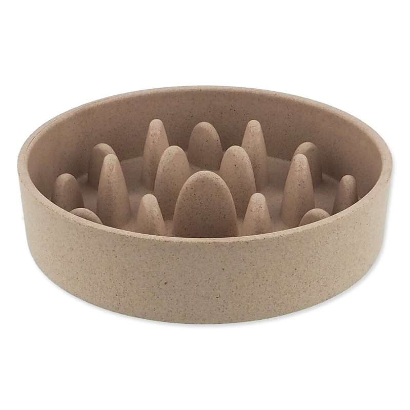 Miska Dog Fantasy proti hltání EcoStyle béžová 14cm, 400ml