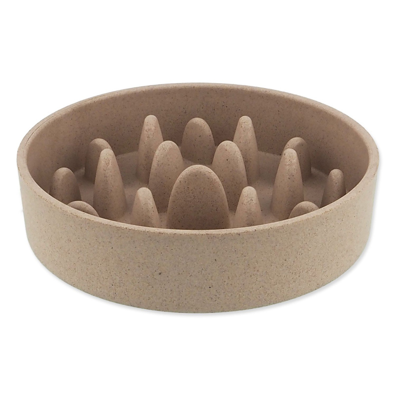 Miska Dog Fantasy proti hltání EcoStyle béžová 14cm, 400ml