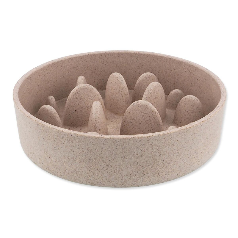 Miska Dog Fantasy proti hltání EcoStyle béžová 17cm, 750ml