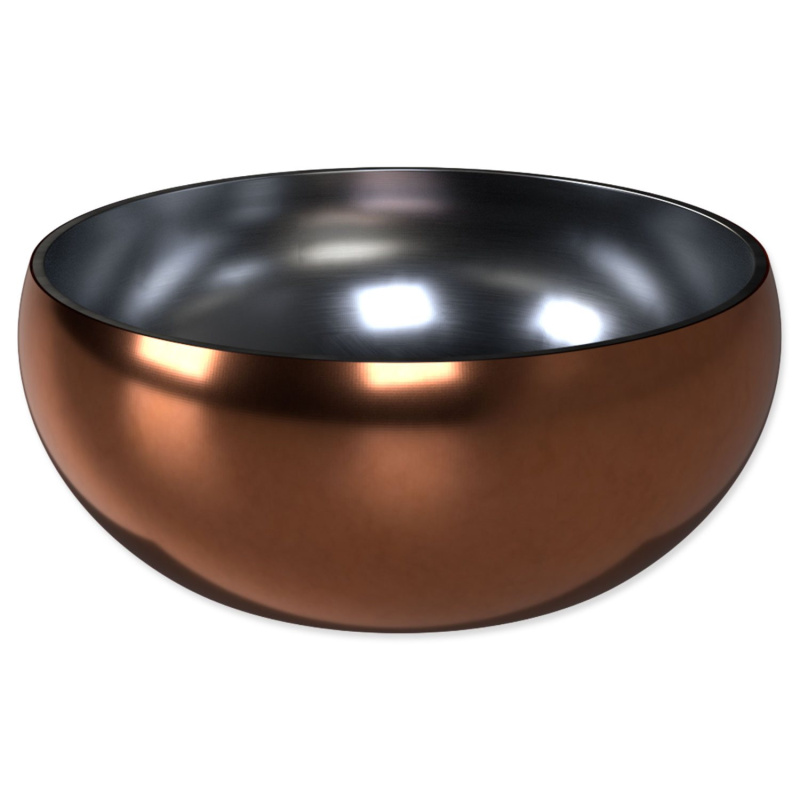 Miska Dog Fantasy s dvojitou stěnou rosegold 12cm, 376ml