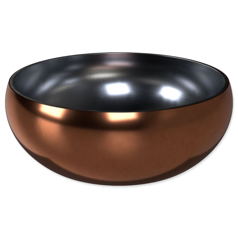 Miska Dog Fantasy s dvojitou stěnou rosegold 18cm, 1200ml