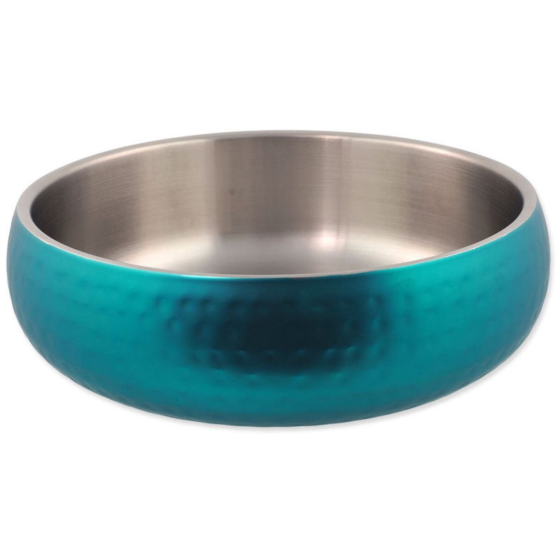 Miska Dog Fantasy s dvojitou stěnou tyrkysová 22cm, 2100ml