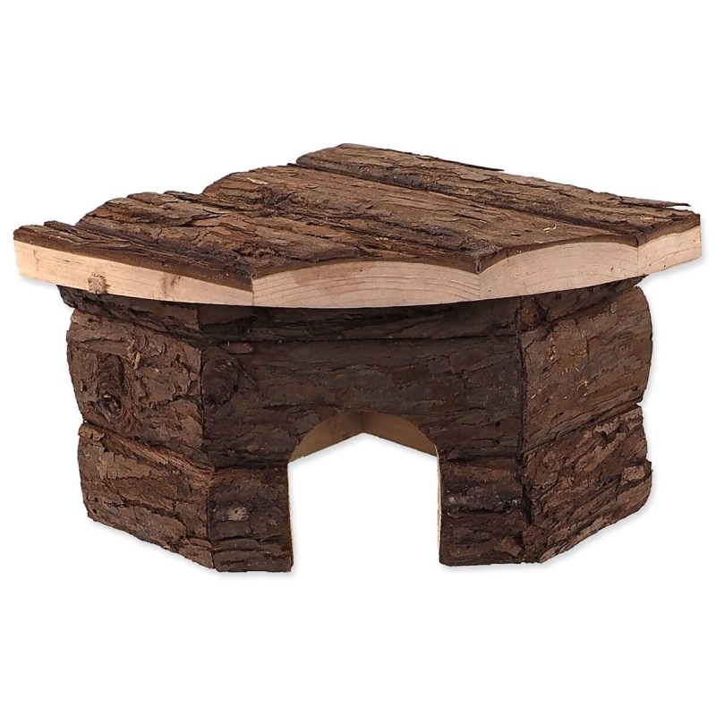 Domek Small Animals dřevěný rohový  S