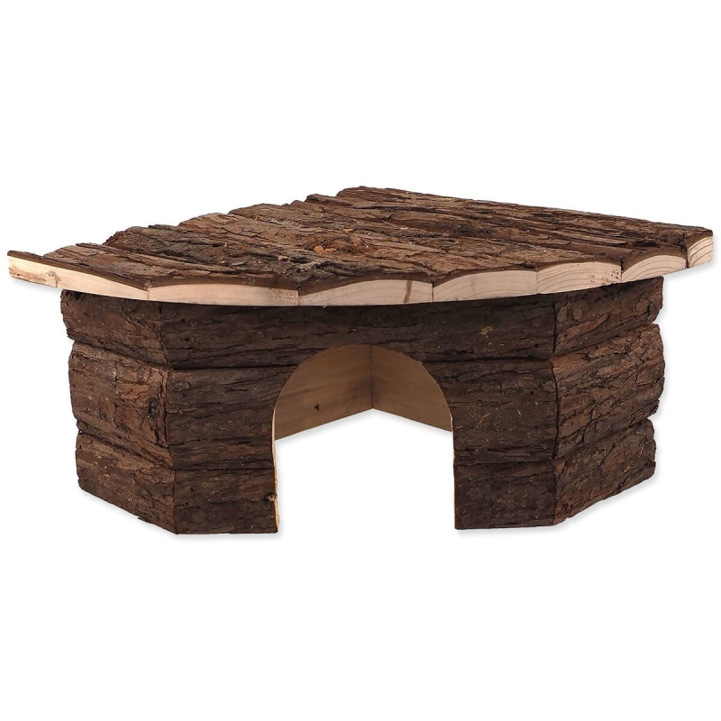 Domek Small Animals dřevěný rohový  M