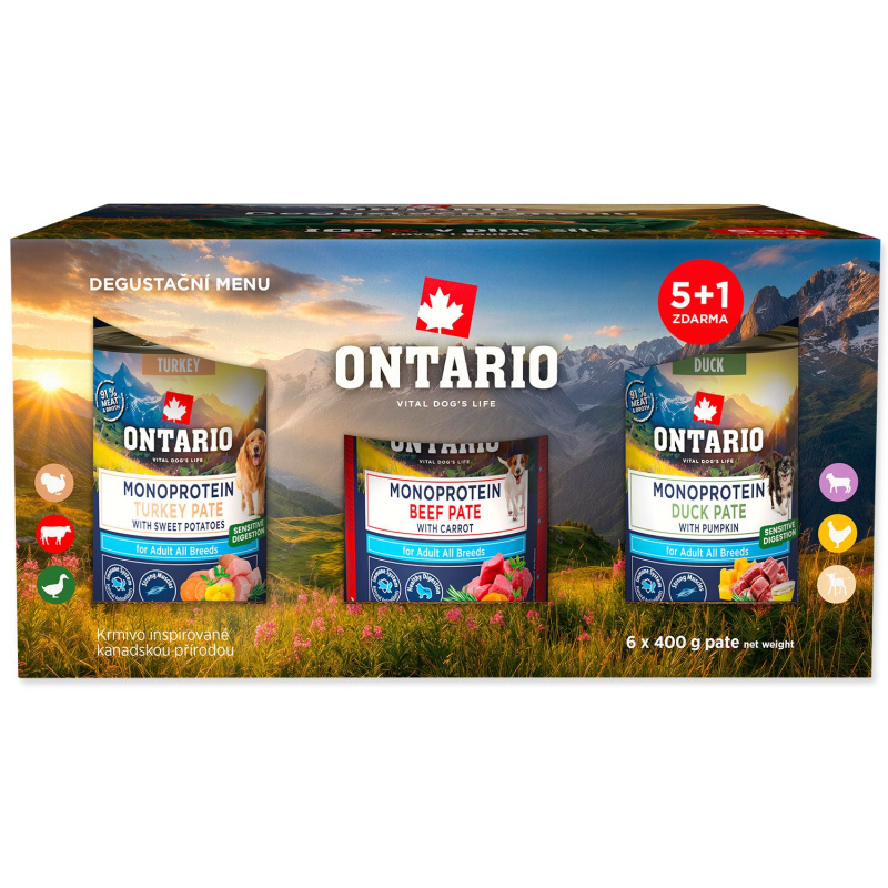 Balíček Ontario degustační pate 6 × 400g