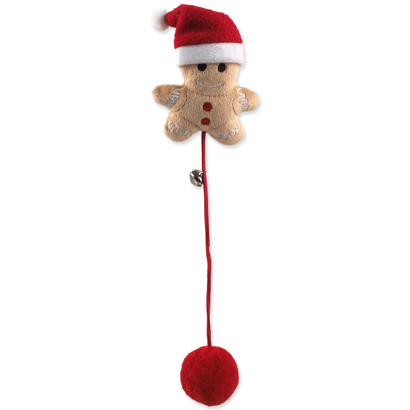 Hračka Magic Cat Winter Tale perníček s bambulkou a rolničkou 26 cm