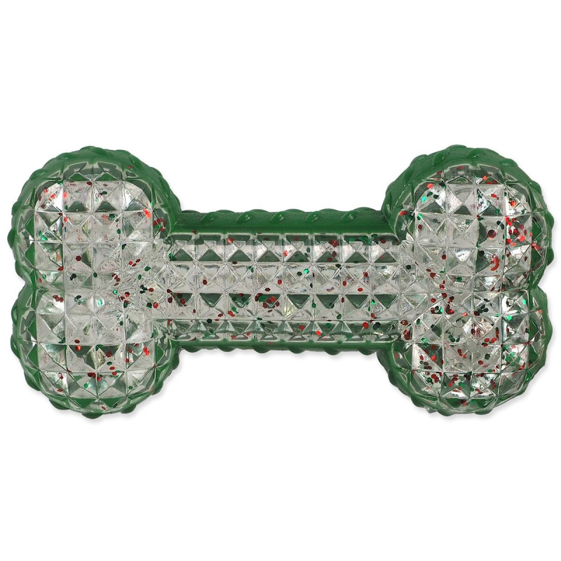 Hračka Dog Fantasy Winter Tale kost gumová pískací 15 cm