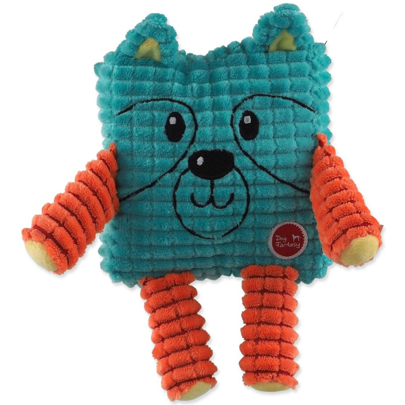 Hračka Dog Fantasy Cuties Čtvercové zvířátko, petrolejově zelené 12,5cm