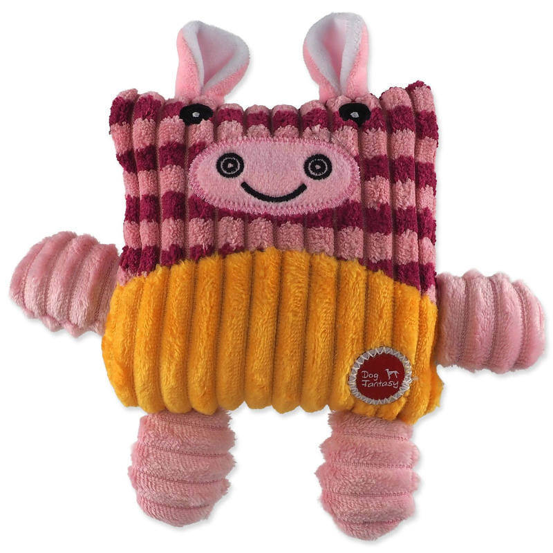 Hračka Dog Fantasy Cuties Čtvercová kráva, růžová 12,5cm