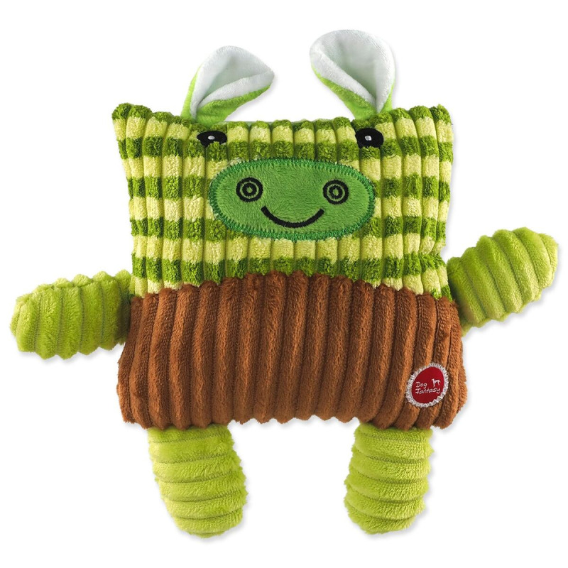 Hračka Dog Fantasy Cuties Čtvercová kráva, zelená 17,5cm