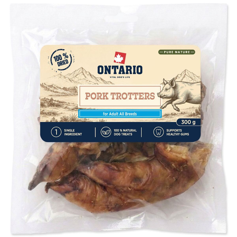Pochoutka Ontario Pure Nature vepřové pacičky sušené 300g