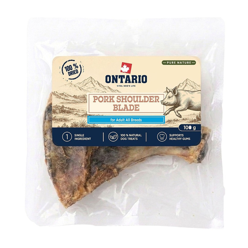 Pochoutka Ontario Pure Nature vepřové lopatky sušené 100g