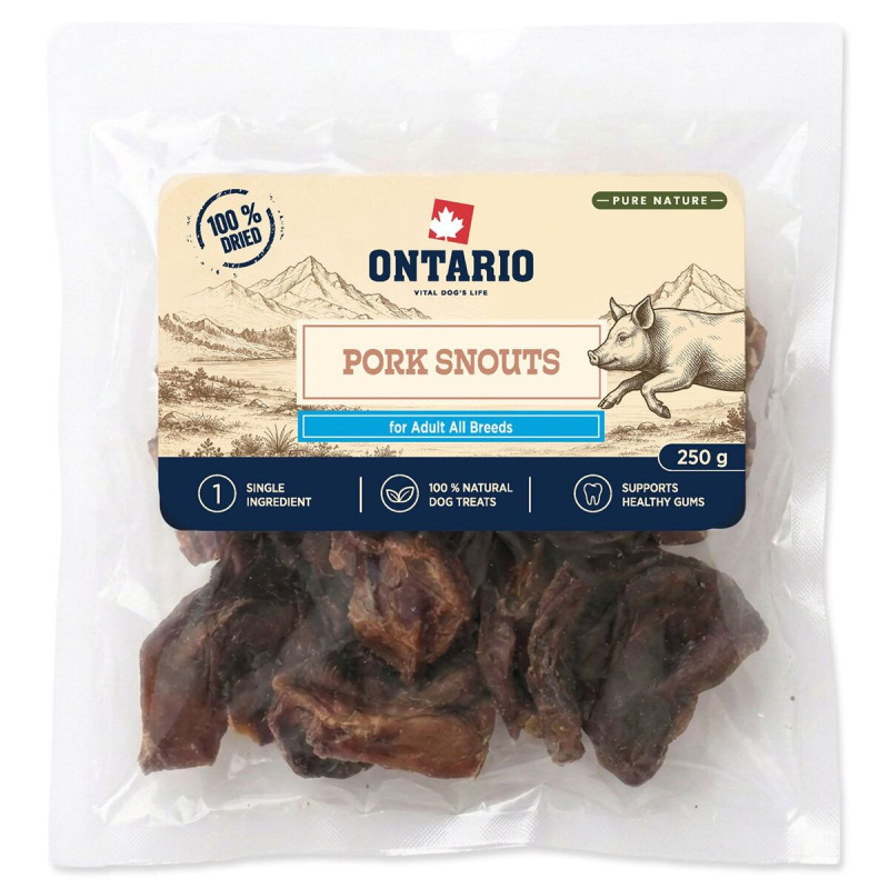 Pochoutka Ontario Pure Nature vepřové rypáčky sušené 250g