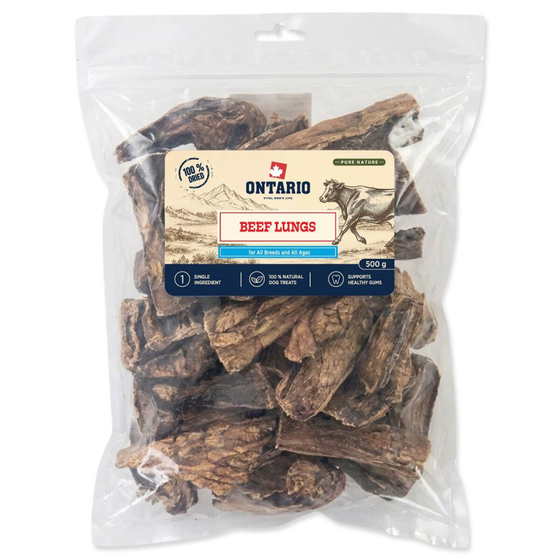 Pochoutka Ontario Pure Nature hovězí plíce sušené 200g