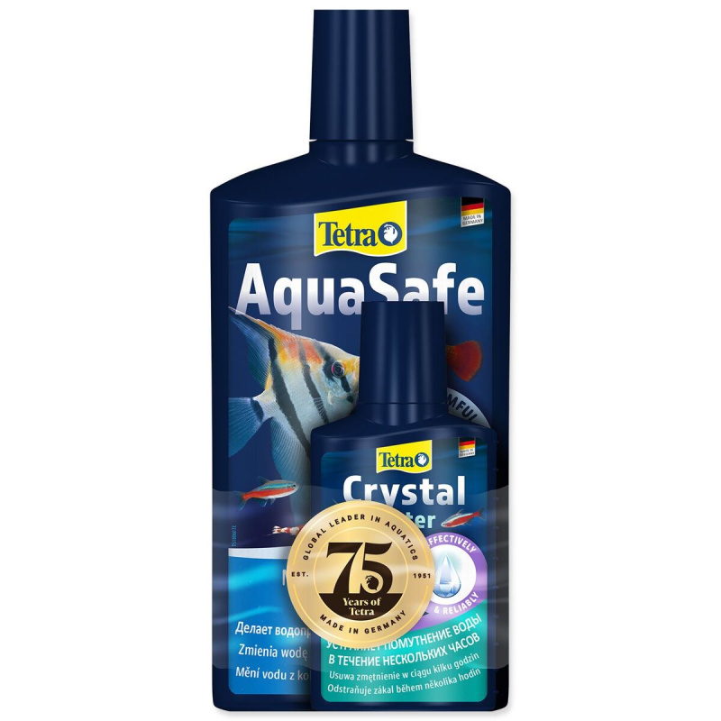 Přípravek Tetra Aqua Safe 500ml+CRYSTALWATER 100ML 12 TE