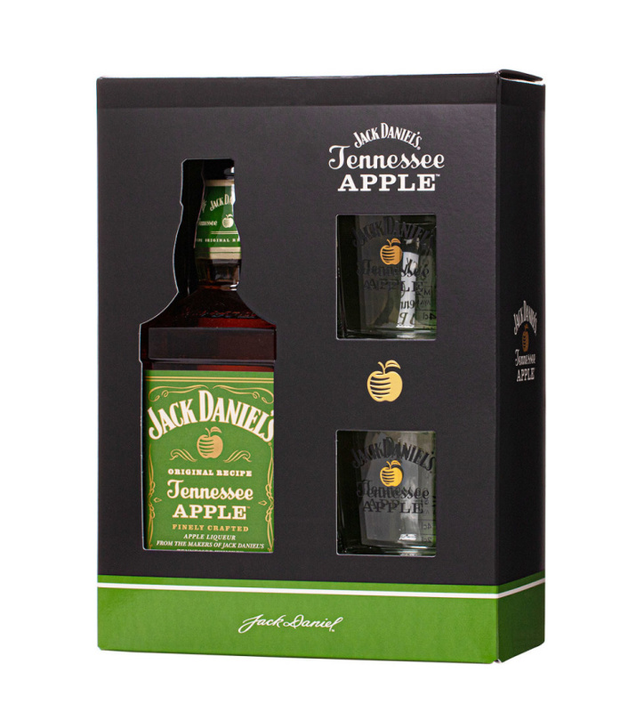Jack Daniel's Apple 35% 0,7l (dárkové balení 2 sklenice)