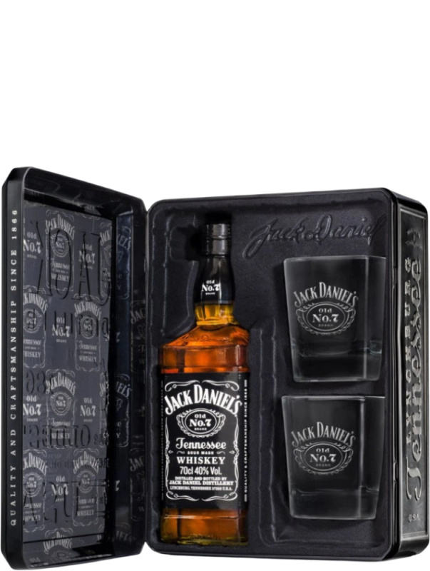 Jack Daniel´s Whisky Jack Daniels 0,7l 40% se skleničkami + Darkové Balení