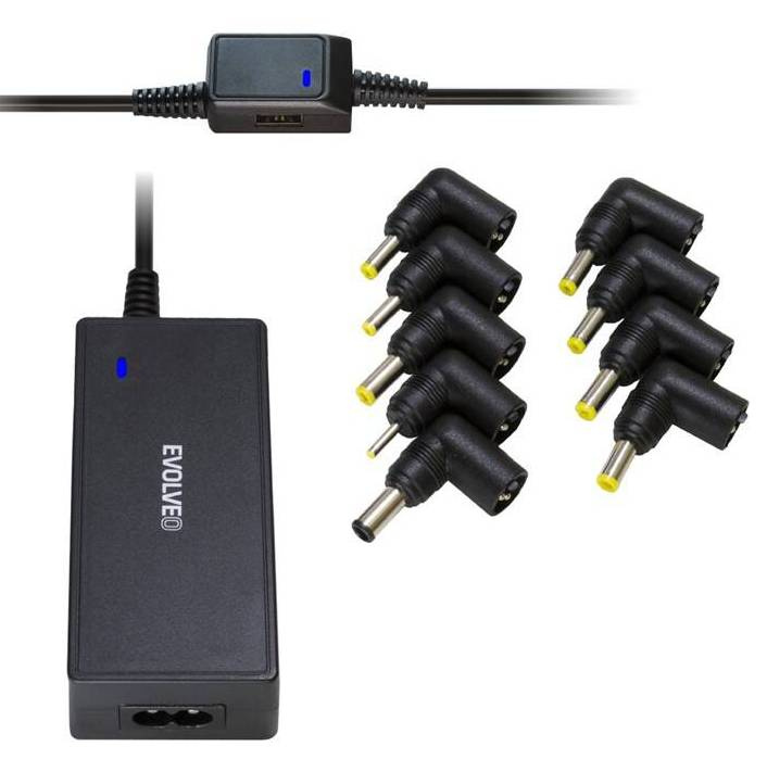 Napájecí adaptér Evolveo Chargee A40 pro notebooky / 40 W / 20 V / černá Varianta: ivi1