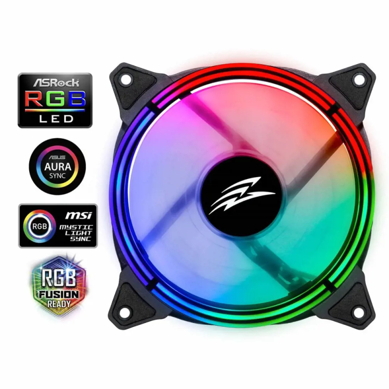 EVOLVEO 12RS ventilátor 120mm RGBFAN12RS Černá