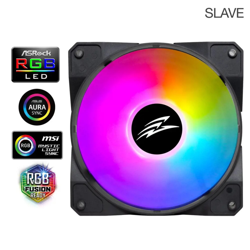 EVOLVEO 12FS ventilátor 120mm černý RGBFAN12FSB Černá