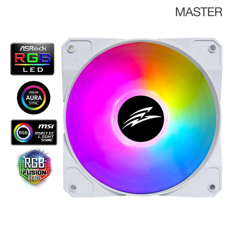 EVOLVEO 12FSW ventilátor 120mm bílý RGBFAN12FSW Bílá