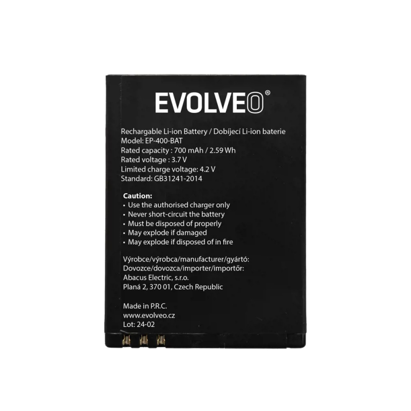 EVOLVEO originální baterie 5000 mAh pro StrongPhone H1 Černá